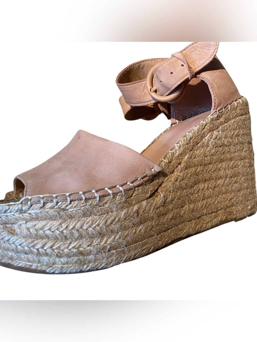 Marc Fisher Evereve Women’s Open-Toe Espadrille Wedge Sandals - Blush 6